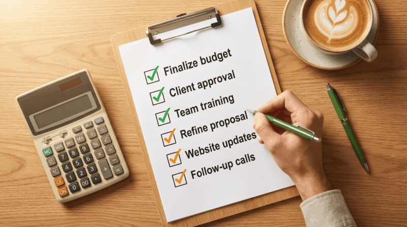 税理士活用度を測る診断チェックリストとペン