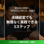 飲食店経営を話し合う笑顔の夫婦