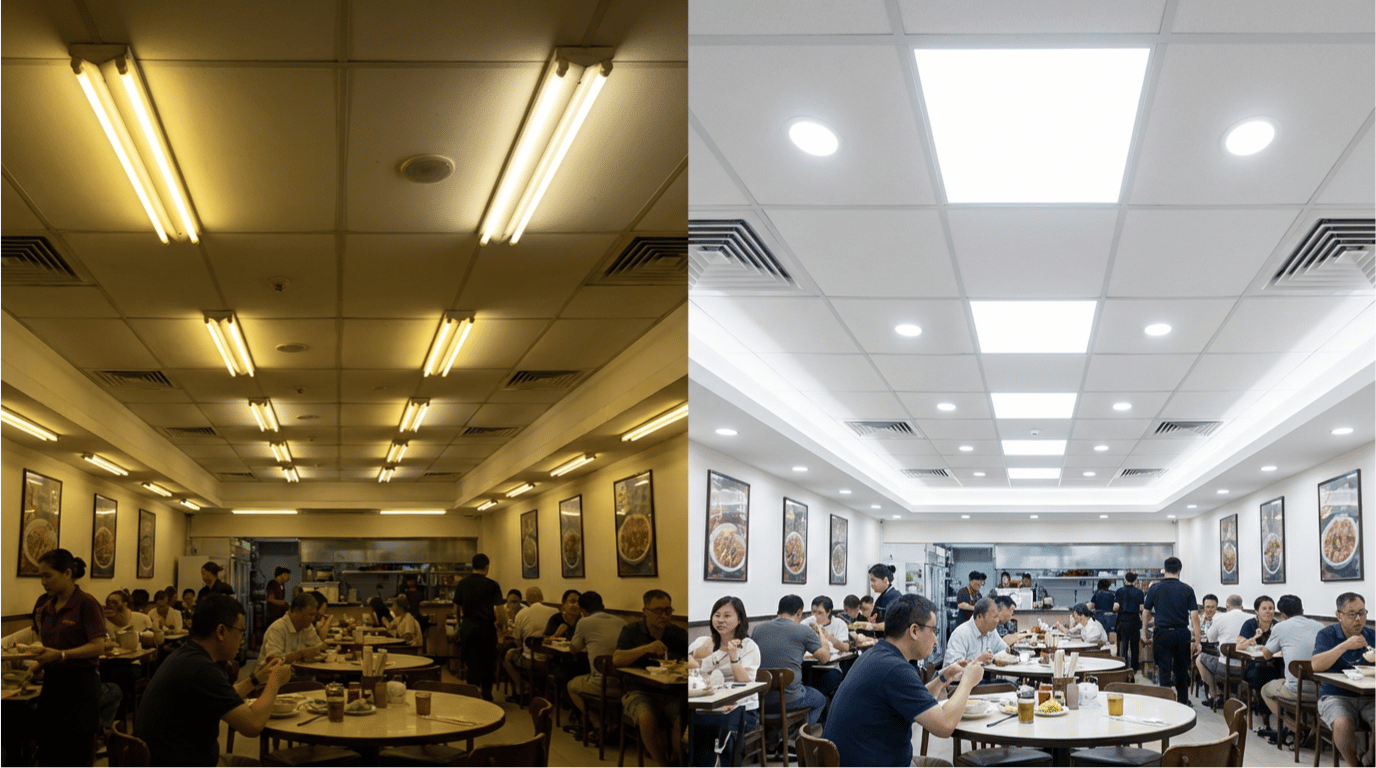 飲食店の光熱費削減｜LED照明への切り替えによる省エネ効果