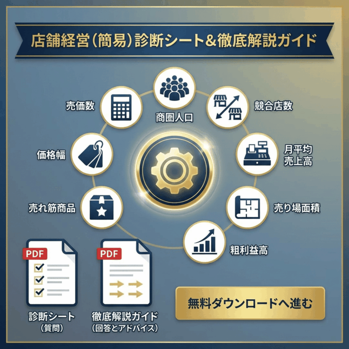 店舗経営診断シート＆徹底解説ガイド 8つの経営指標を可視化したダッシュボード 無料ダウンロード