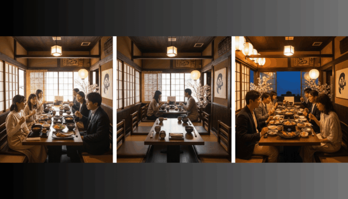 飲食店の1日を3つの時間帯(ランチ・アイドルタイム・ディナー)に分けて採算を分析するイメージ