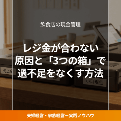 飲食店の売上現金・釣銭・小口現金を分けた3つの箱管理システム